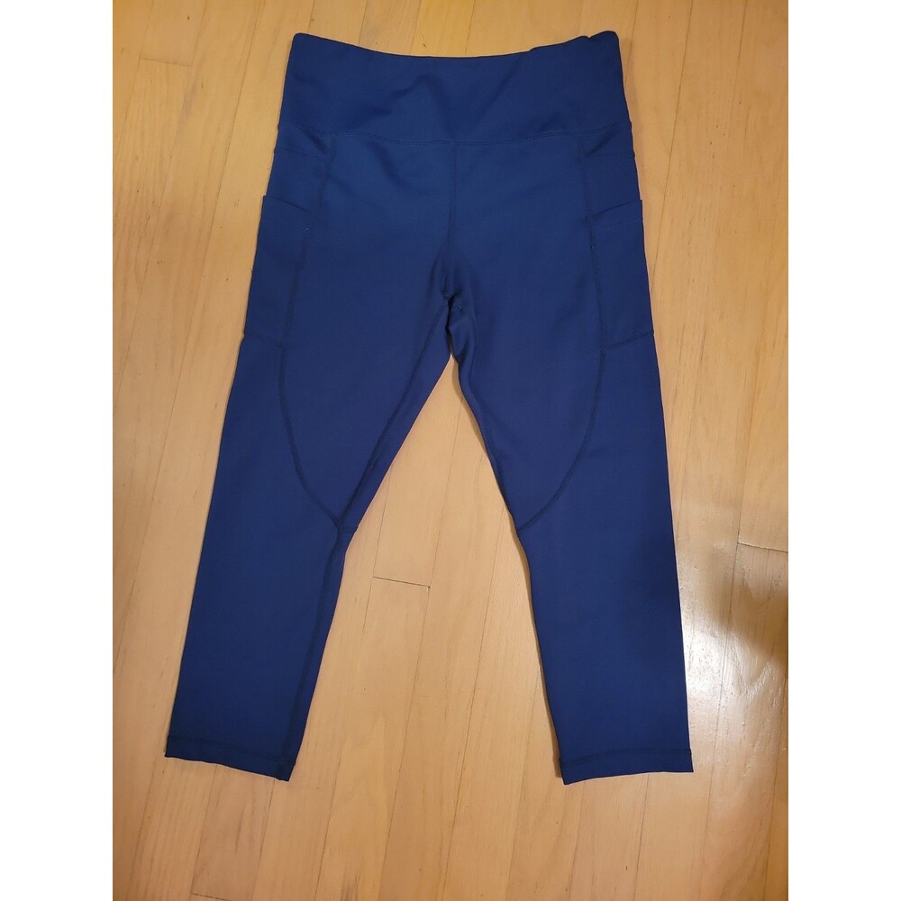 Zyia Active Pocket Navy Blue Capri Leggings Women’s Regular Size 8-10